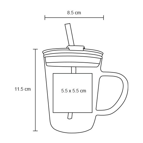 TAZA VIDRIO 350ML MACTOKU