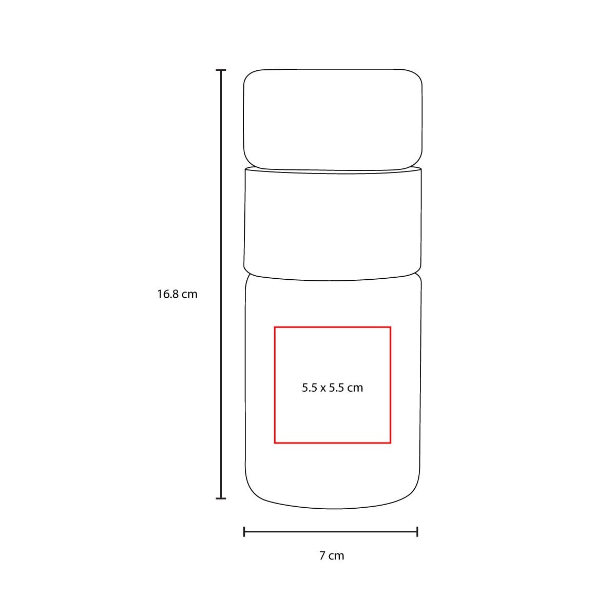 TERMO VIDRIO BOROSILICATO / PLASTICO / ACERO INOXIDABLE TADULP