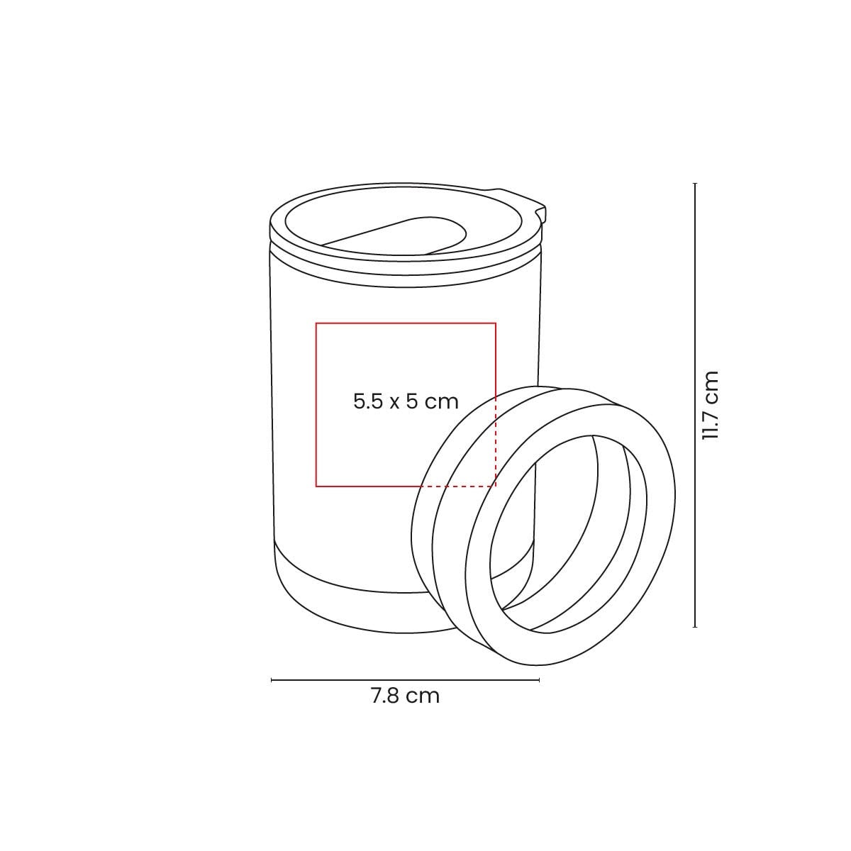 TERMO ACERO INOXIDABLE / PLASTICO VABYLT