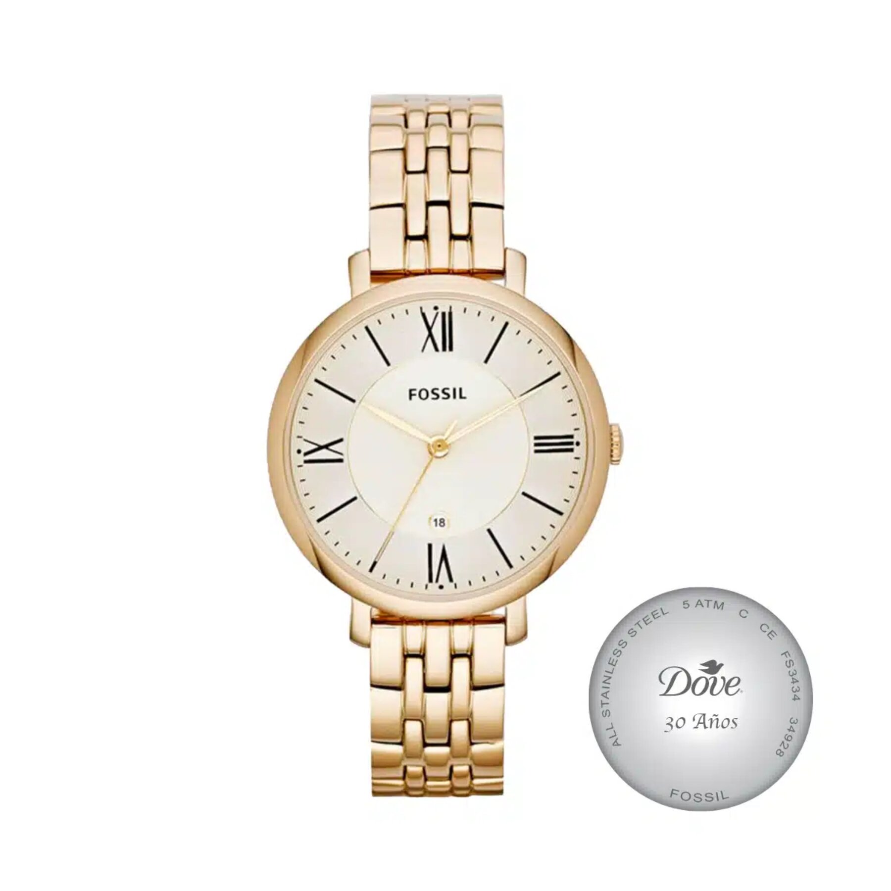 FOSSIL WOMAN GRAND ROMAN GOLD