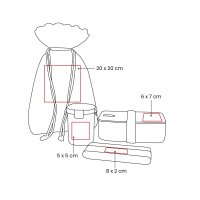 SET FIBRA DE AGAVE Y PLASTICO LONCHERA CONTENEDOR Y CUBIERTOS / ALGODN BOLSA ZACTANT