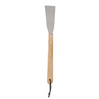 SET ACERO INOXIDABLE Y MADERA CAUCHO UTENSILIOS AACSVAL