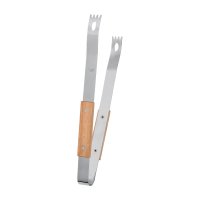 SET ACERO INOXIDABLE Y MADERA CAUCHO UTENSILIOS AACTBER