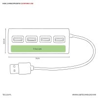 HUB USB 20 ALUMINIO MACLAVO